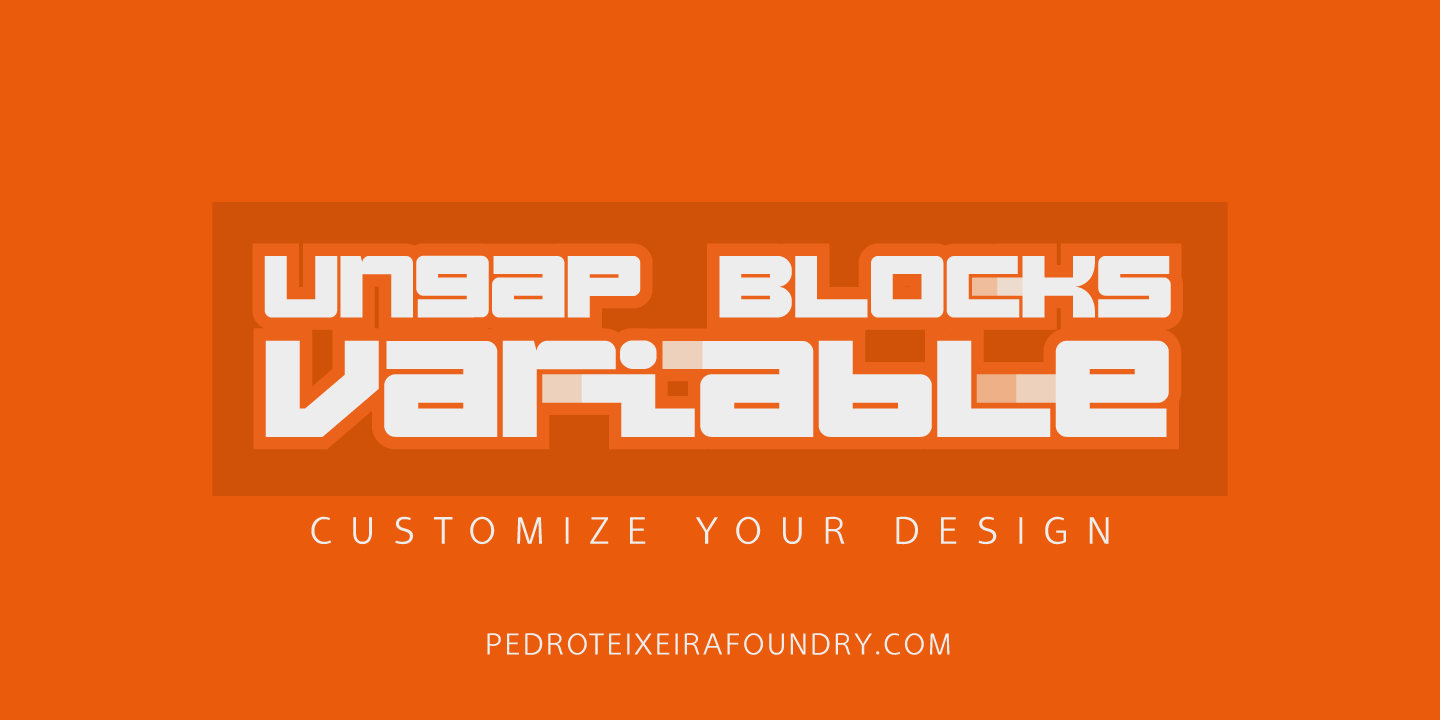 Пример шрифта Ungap Blocks Variable #1
